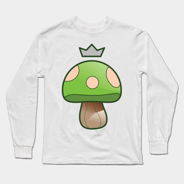 POWER MUSHROOM - GREEN Long Sleeve T-Shirt by JOVENISM